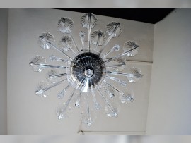 View of a Baccarat chandelier from below